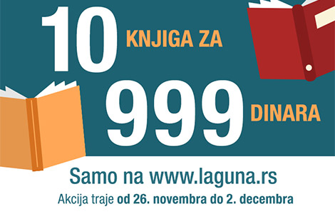 akcija 10 knjiga za 999 dinara samo na sajtu lagune  laguna knjige