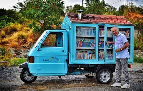 knjigomobil, najmanja italijanska pokretna biblioteka laguna knjige