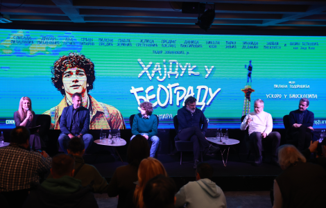 hajduk gradimira stojkovića stiže na veliko platno održana konferencija za novinare povodom filma hajduk u beogradu  laguna knjige