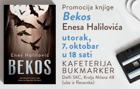 promocija romana bekos enesa halilovića 7 oktobra laguna knjige