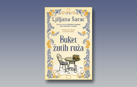 prikaz romana buket žutih ruža ispod zlatom okupanih latica laguna knjige
