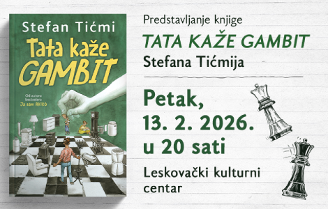 predstavljanje romana tata kaže gambit u leskovačkom kulturnom centru laguna knjige